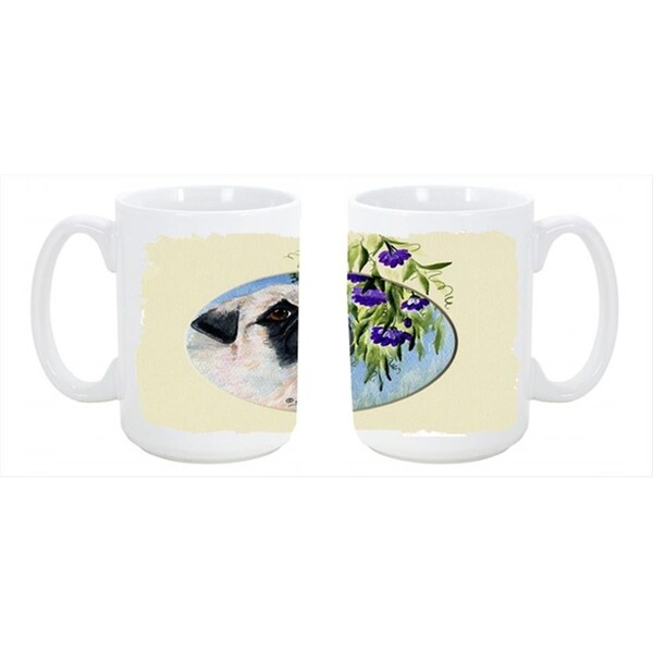 Carolines Treasures Pug Dishwasher Safe Microwavable Ceramic Coffee Mug 15 oz. - SS8064CM15