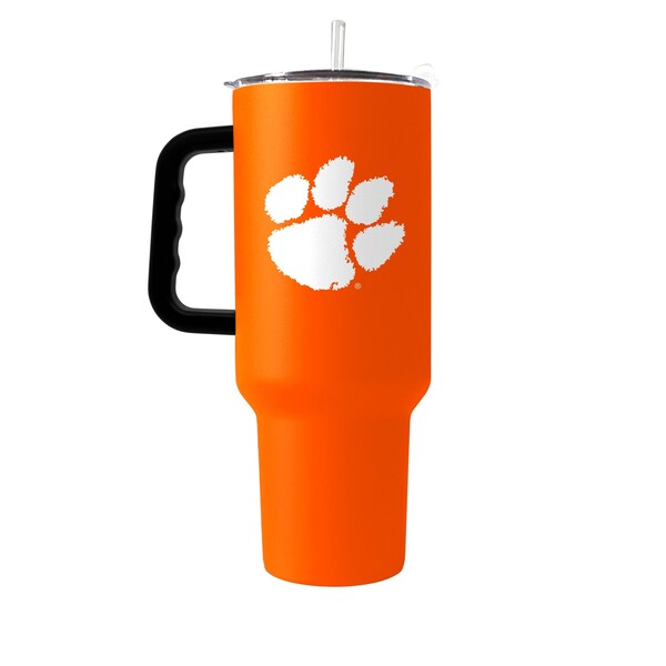 Logo Brands Clemson 40oz Flipside Powder Coat Tumbler - 123-S40PT-34