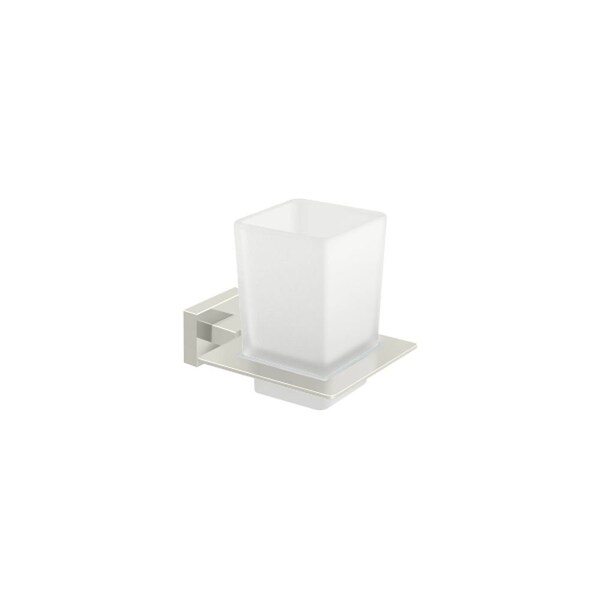 Deltana Frosted Glass Tumbler Set 55D Series Bright Nickel Finish - 55D2014-14