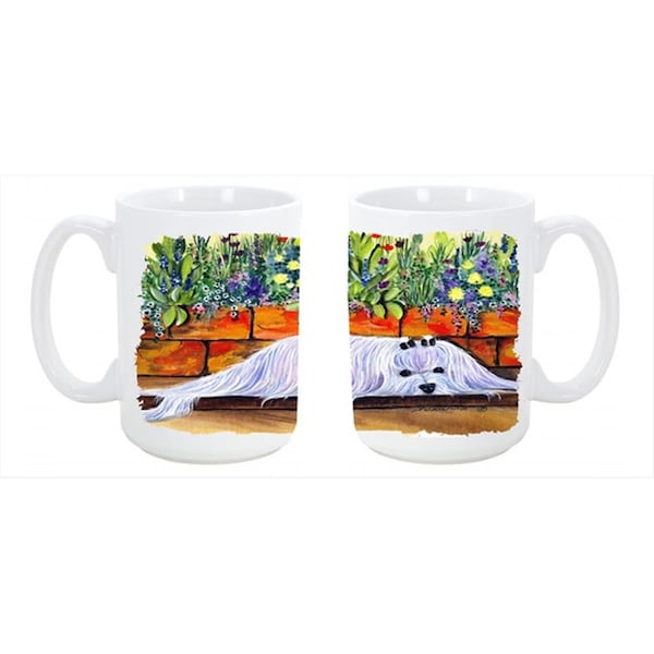 Carolines Treasures Maltese Dishwasher Safe Microwavable Ceramic Coffee Mug 15 oz. - SS8248CM15