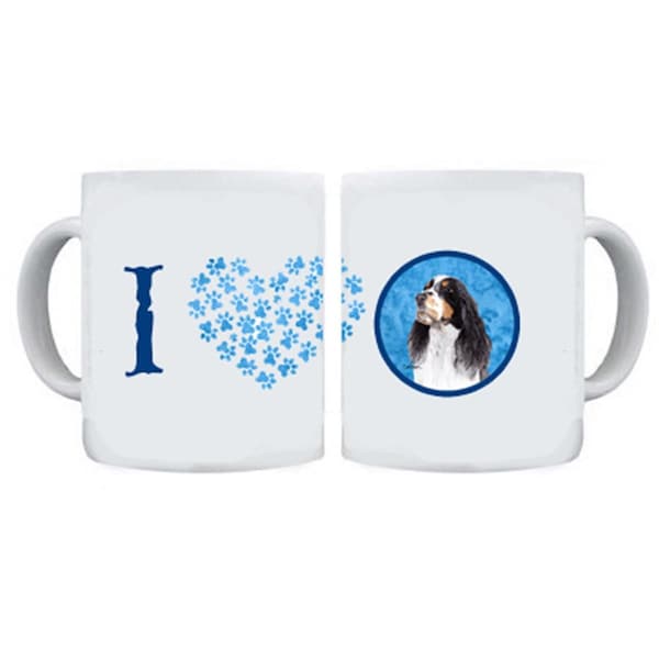 Carolines Treasures Springer Spaniel Blue Microwavable Ceramic Coffee Mug- 15 oz. - SC9134BU-CM15