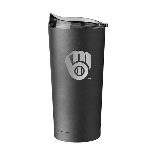 Moment-In-Time 20 oz Milwaukee Brewers Powder Coat Tumbler, Etch Black - MO3601513