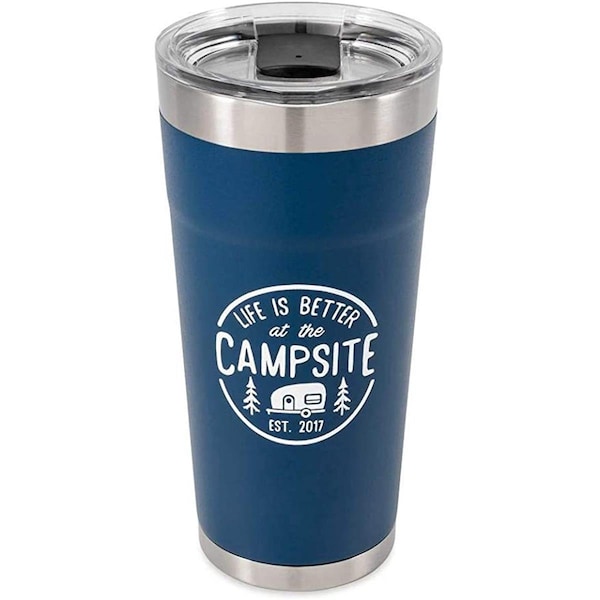 Myteam 20 oz Life Is Better At The Campsite Tumbler, Navy - MY3641209