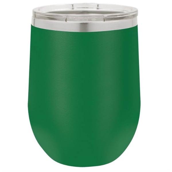 Anales 12 oz Stainless Steel Polar Camel Stemless Wine Tumbler; Green - AN2810807
