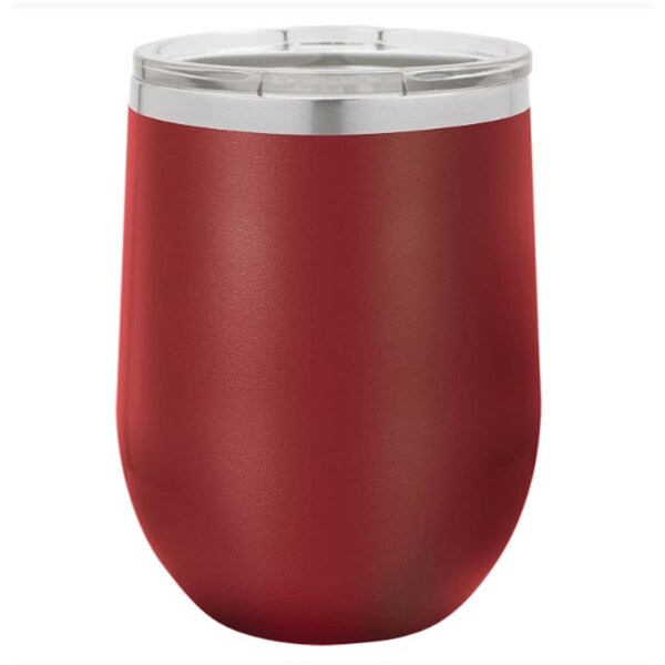 Anales 12 oz Stainless Steel Polar Camel Stemless Wine Tumbler; Maroon - AN2807729