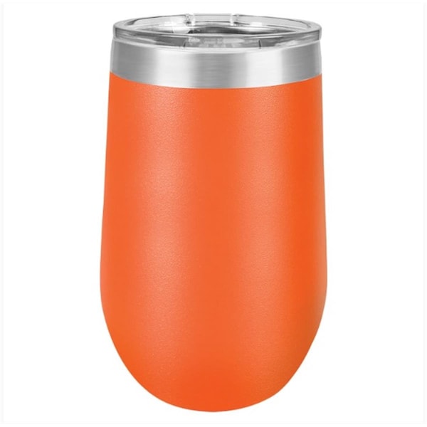 Anales 16 oz Stainless Steel Polar Camel Stemless Tumblers; Orange - AN2804548