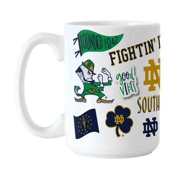 Logo Brands Notre Dame 15oz Native Sublimated Mug - 190-C15M-63