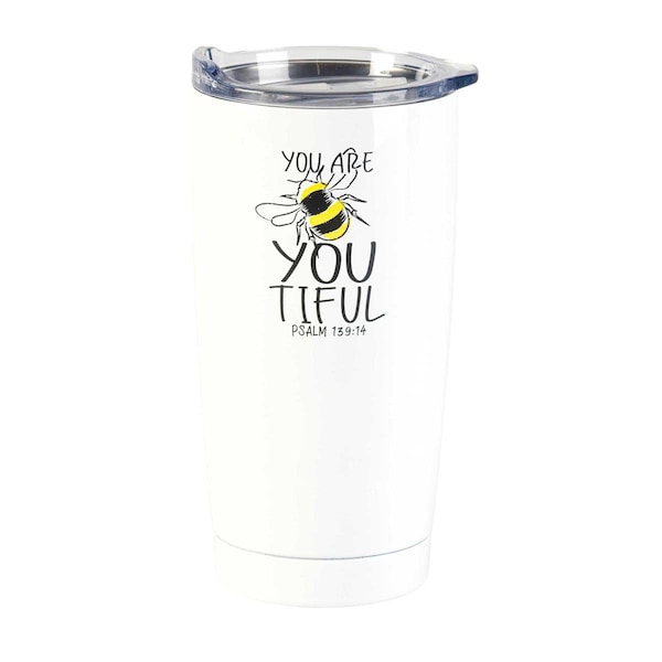 Dicksons 20 oz You Are Bee Youtiful Tumbler, White - SSTUMW-130