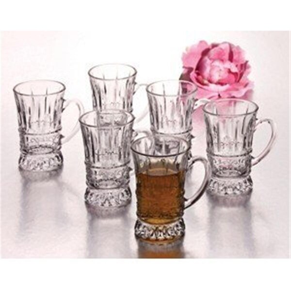 Studio Silversmiths Studio Silversmith Set of 6 Crystal Mugs Rotolo, 6PK - 43876