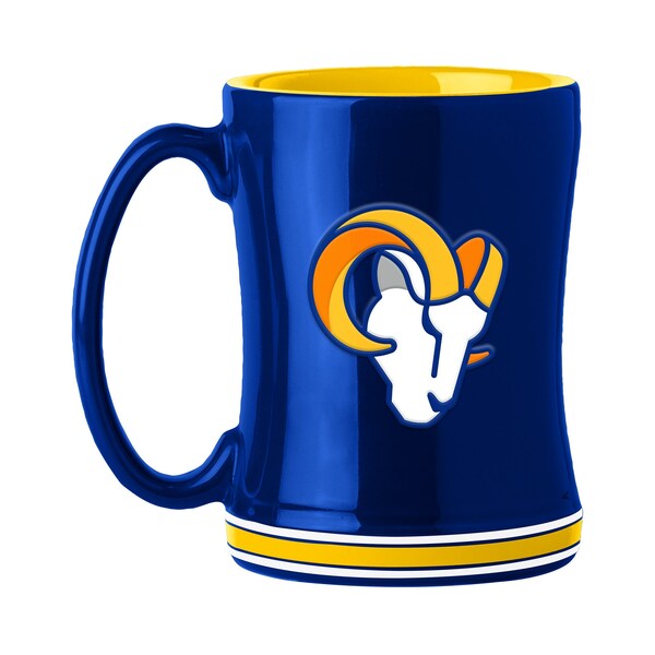 Logo Brands LA Rams 14oz Relief Mug - 629-C14RM