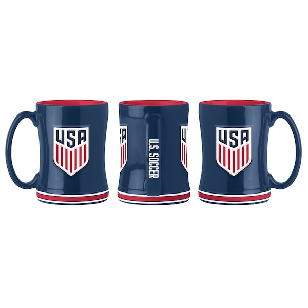 Logo Brands US Mens Soccer Team 14oz Sculpted Relief Mug - 922-C14RM