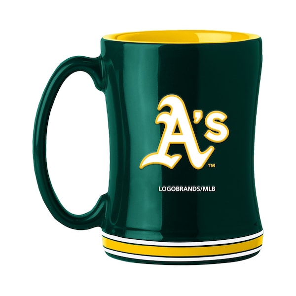 Logo Brands Oakland Athletics 14oz Relief Mug - 521-C14RM