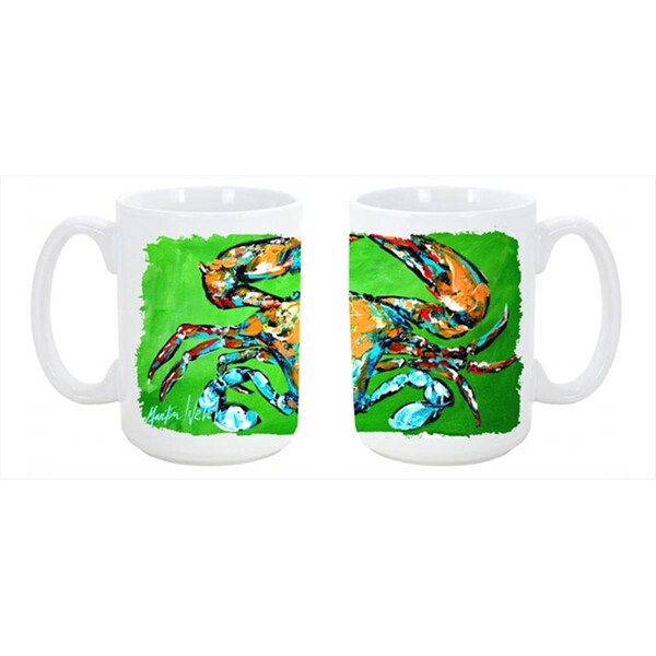 Carolines Treasures Wide Load Crab Dishwasher Safe Microwavable Ceramic Coffee Mug 15 oz. - MW1154CM15
