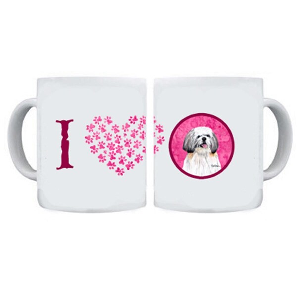 Carolines Treasures 15 oz. Shih Tzu Dishwasher Safe Microwavable Ceramic Coffee Mug - SC9128PK-CM15