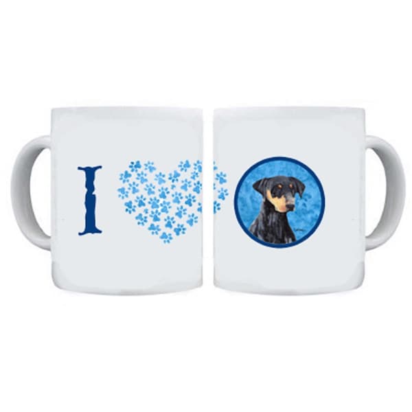Carolines Treasures 15 oz. Doberman Dishwasher Safe Microwavable Ceramic Coffee Mug - SC9126BU-CM15