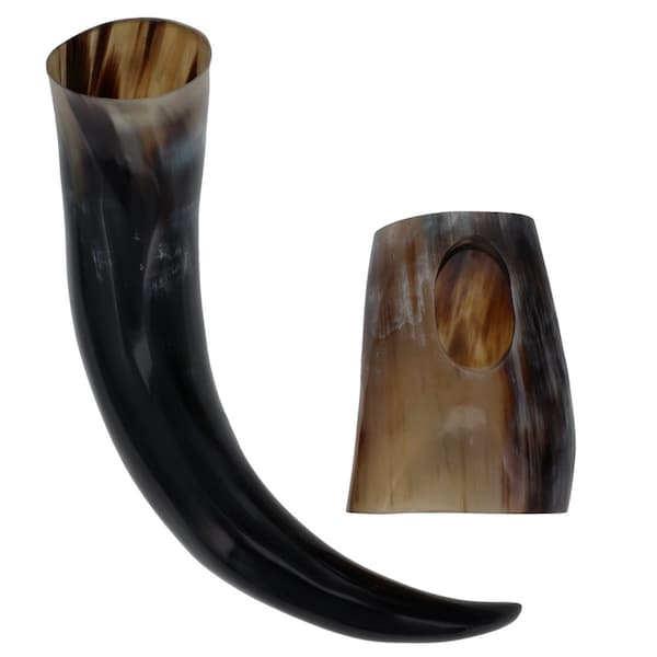 Olafs Ale House Tankherd Bovine Horn 20oz with Stand - GH2132HORN