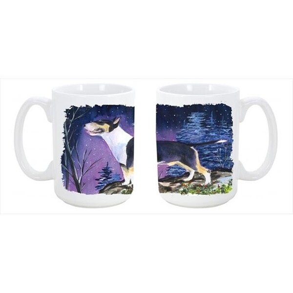 Carolines Treasures Carolines Treasures SS8344CM15 Bull Terrier Dishwasher Safe Microwavable Ceramic Coffee Mug 15 oz. - SS8344CM15