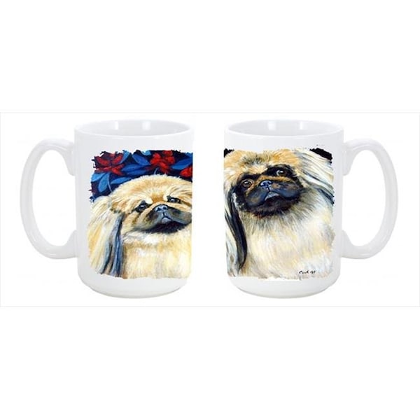 Carolines Treasures Carolines Treasures 7193CM15 What a pair of Pekingese Dishwasher Safe Microwavable Ceramic Coffee Mug - 7193CM15