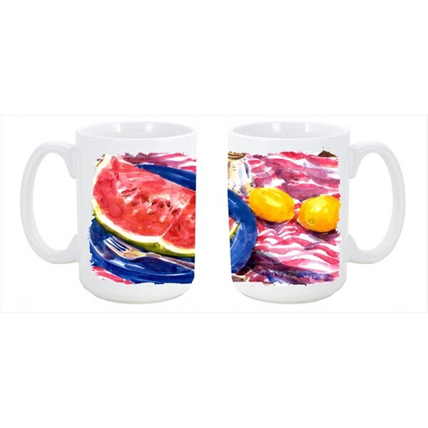 Carolines Treasures Watermelon Dishwasher Safe Microwavable Ceramic Coffee Mug - 6028CM15