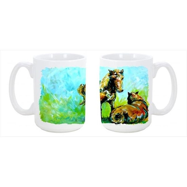 Carolines Treasures Carolines Treasures MW1126CM15 Horse Grazin Dishwasher Safe Microwavable Ceramic Coffee Mug 15 oz. - MW1126CM15