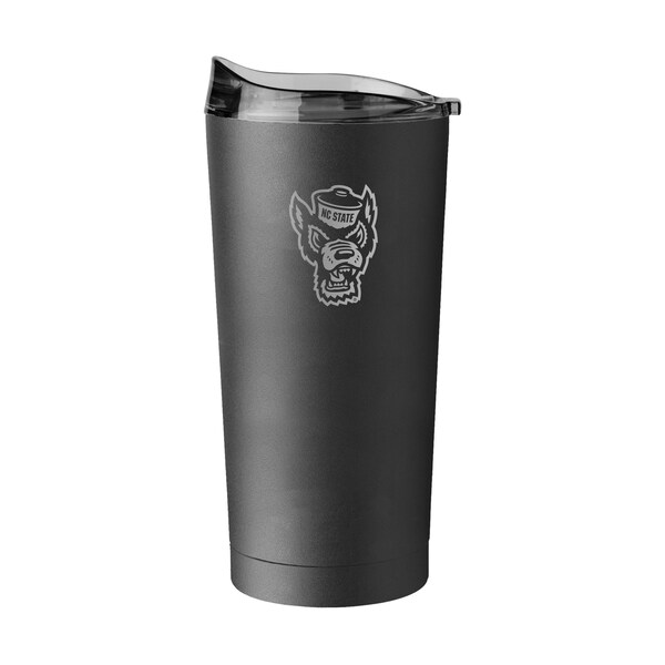 Logo Brands NC State 20oz Etch Black Powder Coat Tumbler - 186-S20PT-BLK-9