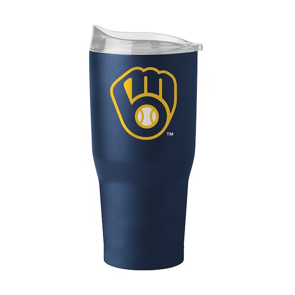 Logo Brands Milwaukee Brewers 30oz Flipside Powder Coat Tumbler - 516-S30PT-34