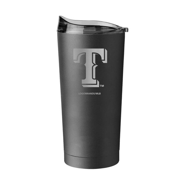 Moment-In-Time 20 oz Major League Baseball Texas Rangers Etch Black Powder Coat Tumbler - MO3591344