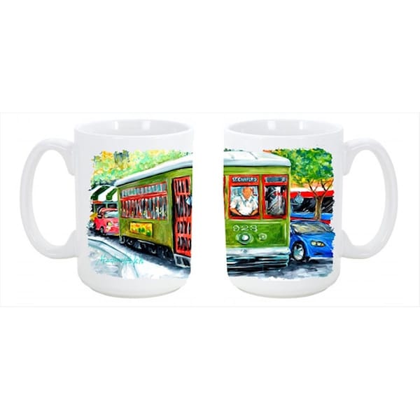 Carolines Treasures Street Car Dishwasher Safe Microwavable Ceramic Coffee Mug 15 oz. - MW1152CM15