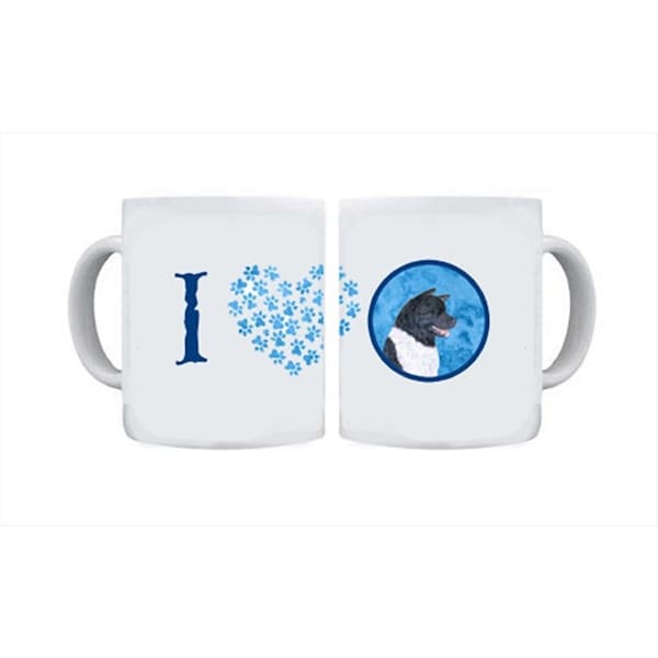 Carolines Treasures 15 oz. Akita Dishwasher Safe Microwavable Ceramic Coffee Mug - SS4797-BU-CM15