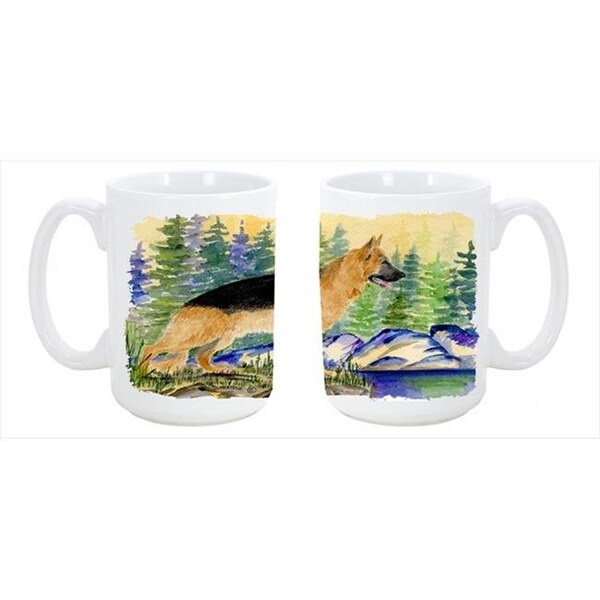 Carolines Treasures Carolines Treasures SS8129CM15 German Shepherd Dishwasher Safe Microwavable Ceramic Coffee Mug 15 oz. - SS8129CM15