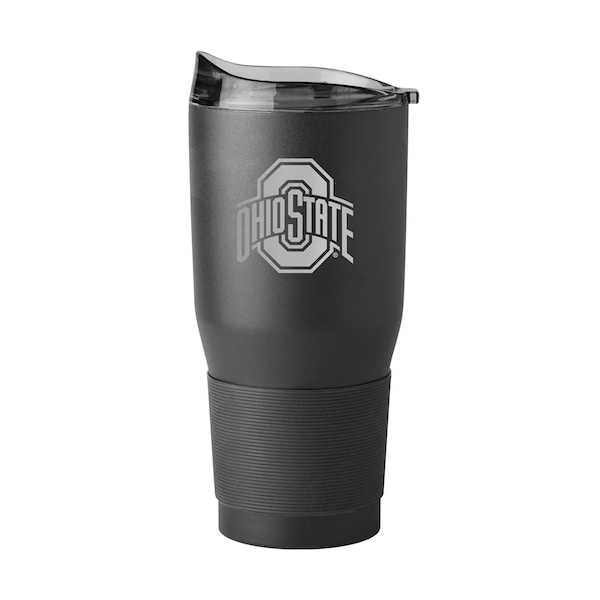 Logo Brands Ohio State 30oz Etch Powder Coat Tumbler - 191-S30PT-BLK-9