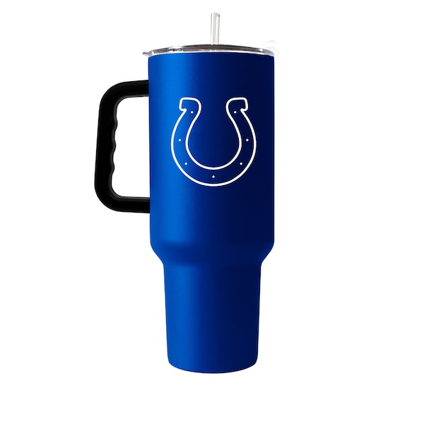 Logo Brands Indianapolis Colts 40oz Flipside Powder Coat Tumbler - 614-S40PT-34