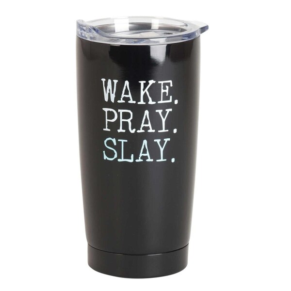 Dicksons 20 oz Unisex Wake Pray Slay Tumbler, Black - One Size - SSTUMB-122
