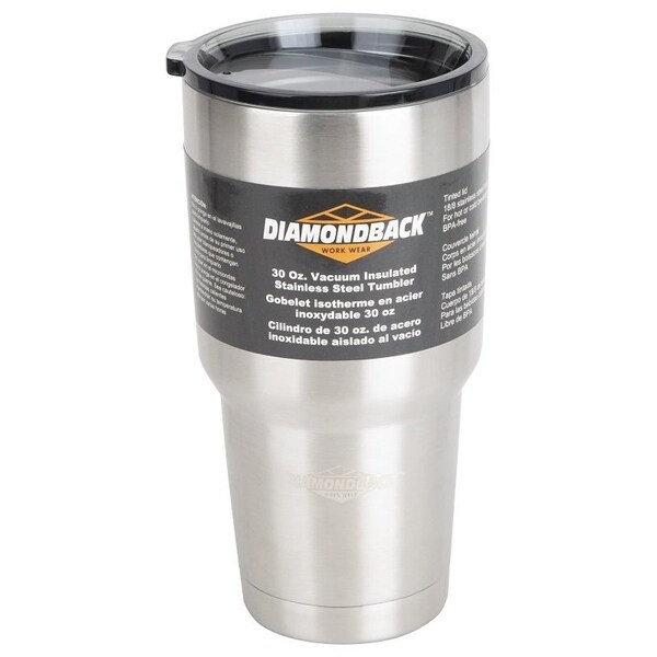 Diamondback Vacuum Insulated Tumbler, 30 oz Capacity, Stainless Steel, Insulated - BP-Y01O