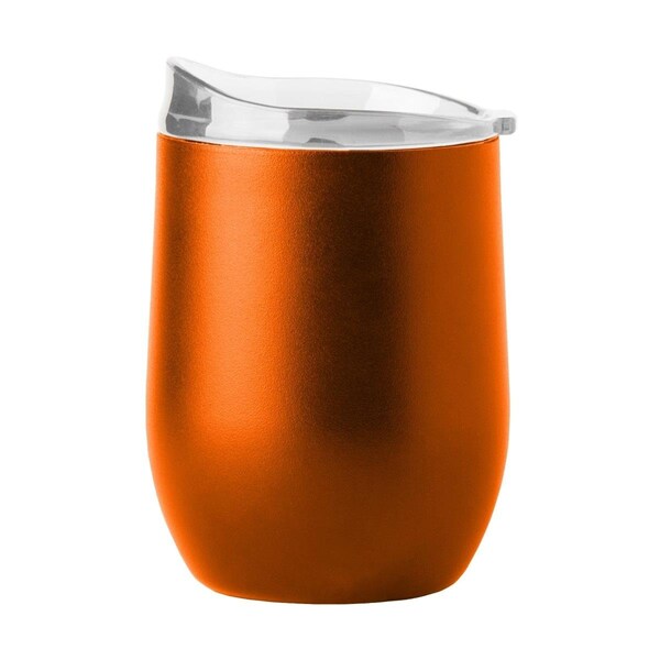 Logo Chair 16 oz Plain Orange Powder Coat Curved Beverage Tumbler - 001-S16PB-ORN