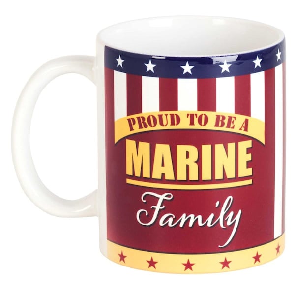 Dicksons 11 oz Proud To Be A Marine Family Ceramic Mug, Multi Color - One Size - MUG-1180