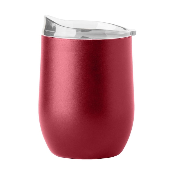Moment-In-Time 16 oz Plain Garnet Powder Coat Curved Beverage Tumbler - MO3596678