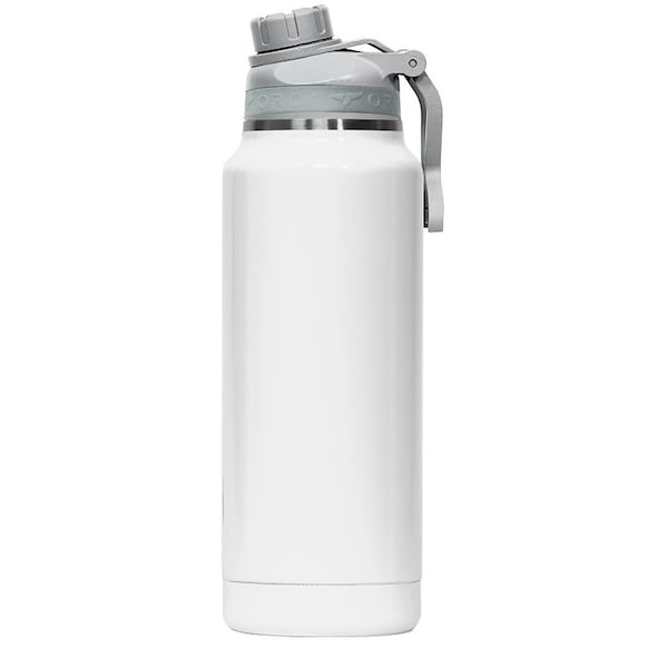 Orca Hydra Series Bottle, 34 oz Capacity, 188 Stainless SteelCopper, PearlWhite, PowderCoated - ORCHYD34PE/WH/GY