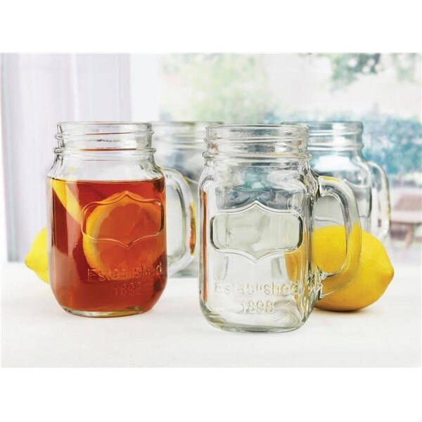Bakebetter Yorkshire Set of 4 - 17.5 oz Mason Jar Mugs - BA2848186