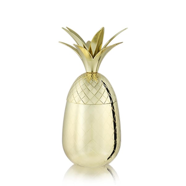 Viski 16 oz Belmont Pineapple Tumbler, Gold - 6437