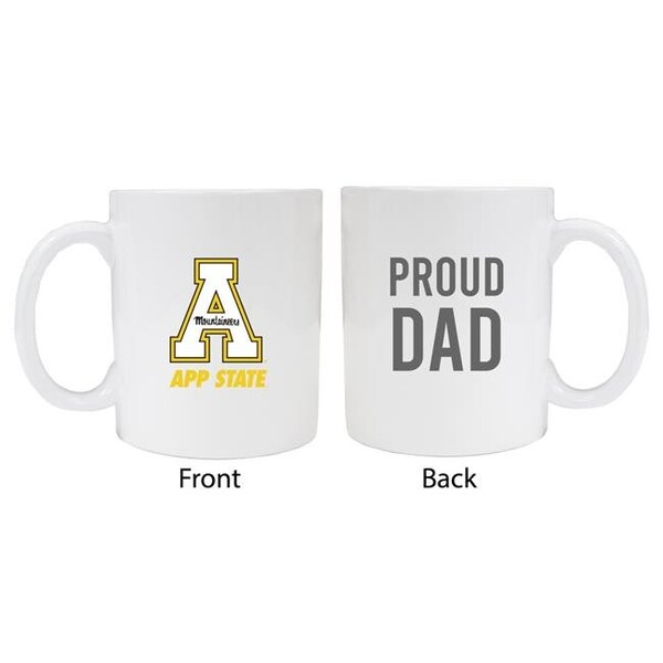 R & R Imports R & R Imports MUG2-C-APS20 DAD Appalachian State Proud Dad White Ceramic Coffee Mug - Pack of 2 - MUG2-C-APS20 DAD