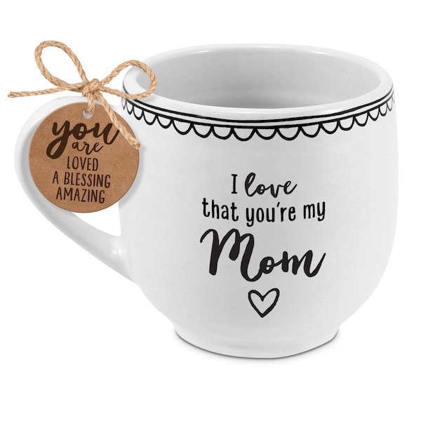 Dicksons 18 oz Artisan Doodles I Love That Mom Mug, White - One Size - 18679