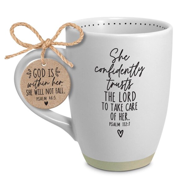 Dicksons 17 oz She Confidently Trusts Coffee Mug, White - One Size - 18300