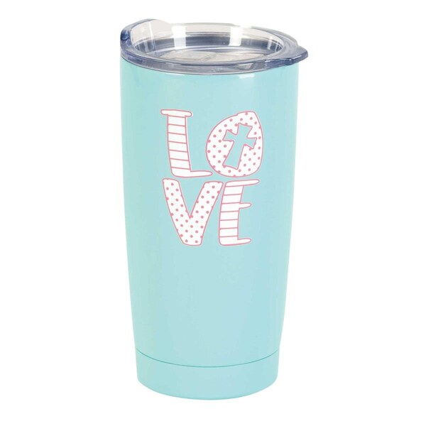 Dicksons Tumbler Love Cross Teal 20oz - SSTUMT-89
