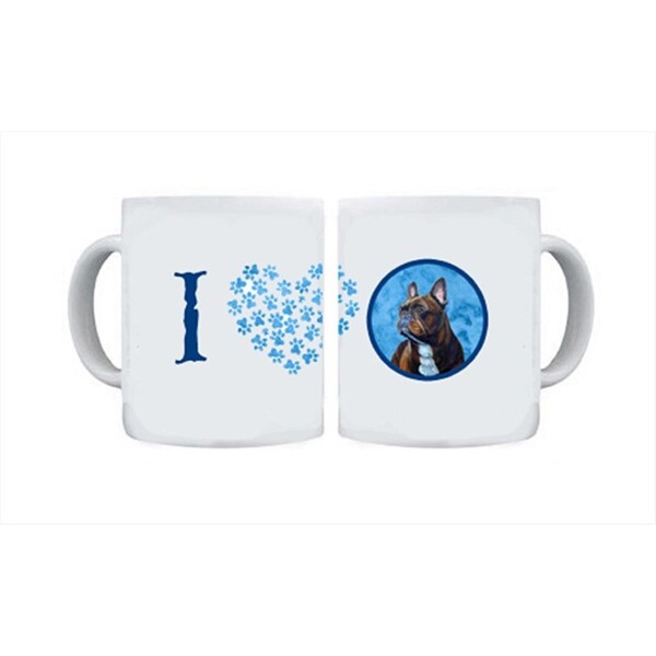 Carolines Treasures 15 oz. French Bulldog Dishwasher Safe Microwavable Ceramic Coffee Mug - LH9385BU-CM15