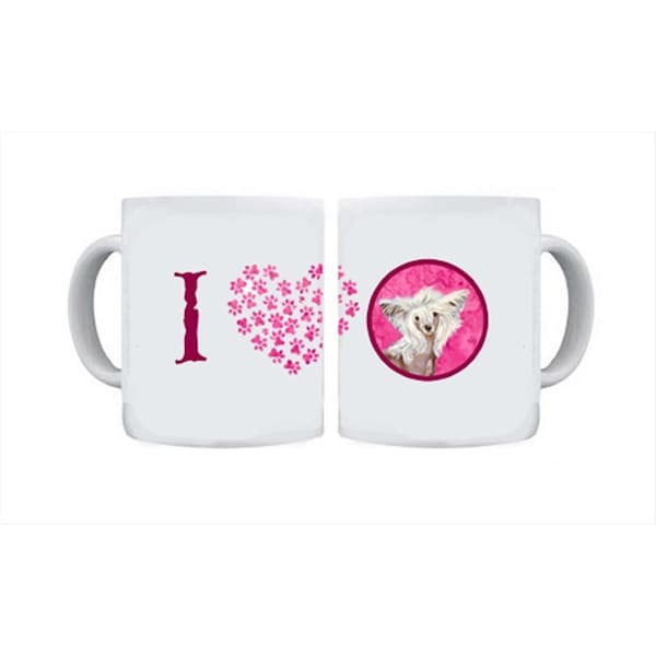 Carolines Treasures 15 oz. Chinese Crested Dishwasher Safe Microwavable Ceramic Coffee Mug - LH9392PK-CM15