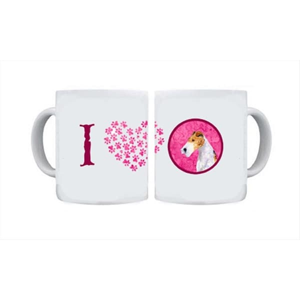 Carolines Treasures 15 oz. Fox Terrier Dishwasher Safe Microwavable Ceramic Coffee Mug - SS4754-PK-CM15
