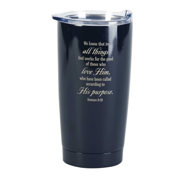 Dicksons Tumbler All Things God Works Black 20oz - SSTUMB-112