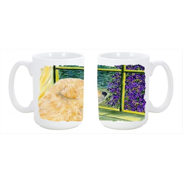 Carolines Treasures Golden Retriever Dishwasher Safe Microwavable Ceramic Coffee Mug 15 oz. - SS8680CM15
