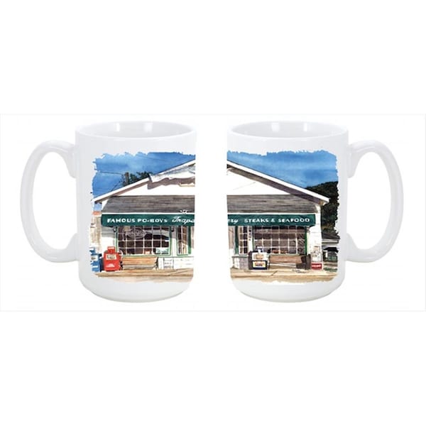 Carolines Treasures Trapanis Eatery Dishwasher Safe Microwavable Ceramic Coffee Mug 15 oz. - 8109CM15